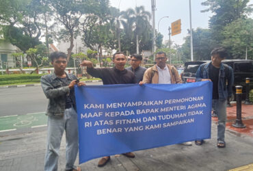 Koordinator Lapangan Demo Minta Maaf ke Menag RI atas Kesalahan Informasi dan Fitnah